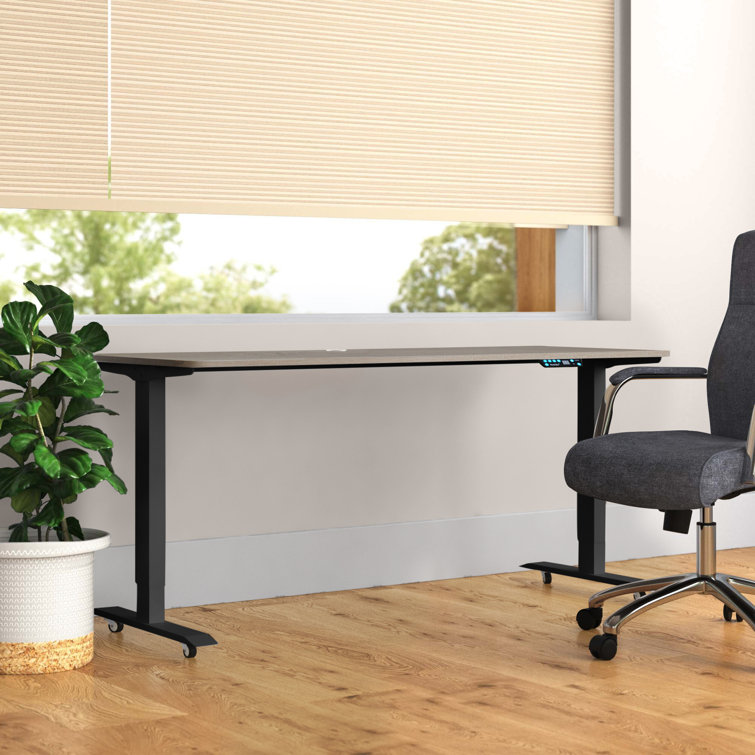 Inbox Zero Carevic Height Adjustable Standing desk & Reviews Wayfair